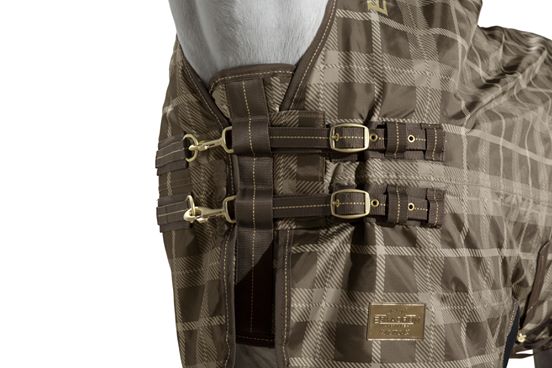 ESKADRON Turnoutrug BETA Oxford Checked, deeptaupe check(Heritage 19/20)