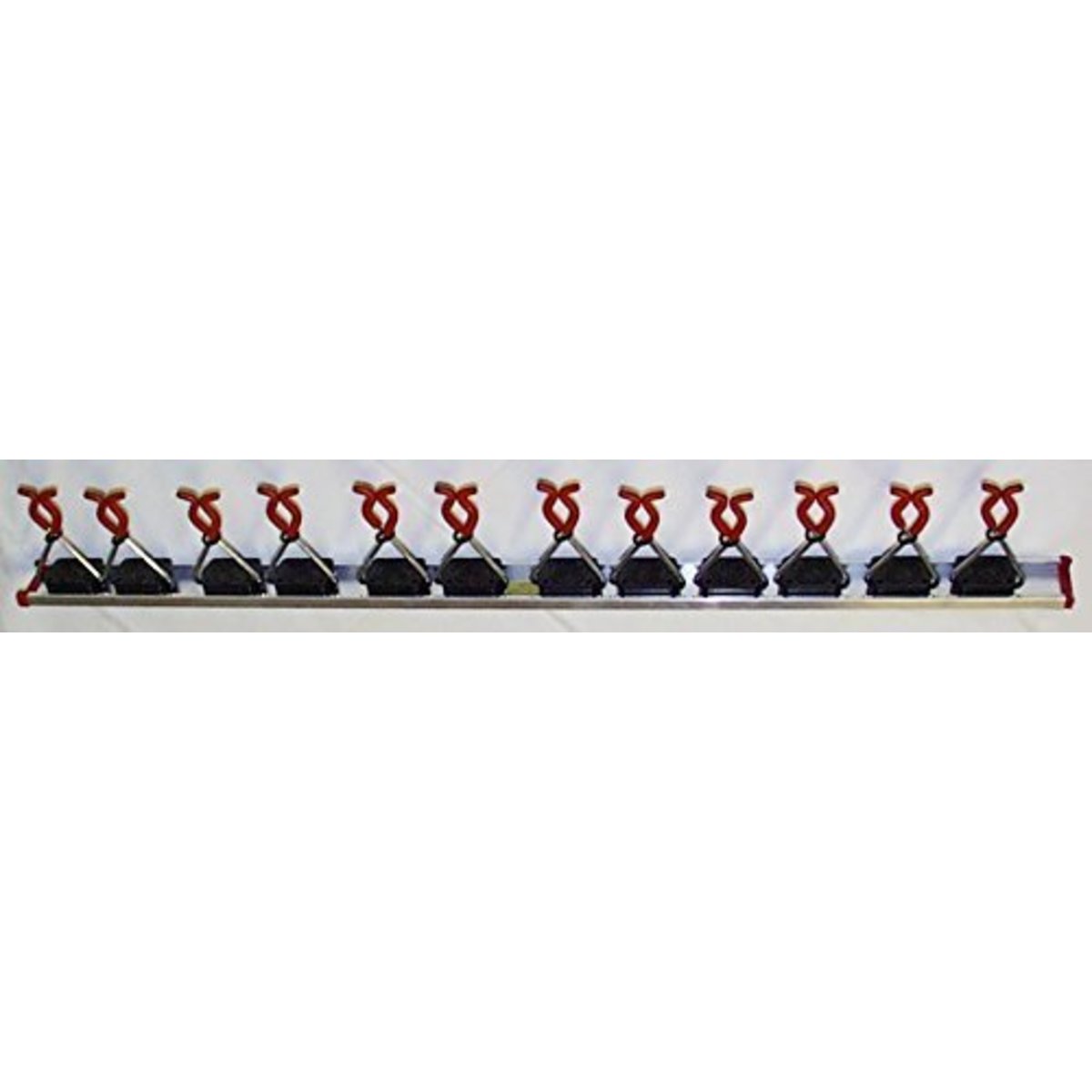12 Bruns-Gerätehalter auf 100 cm Führungsschiene
