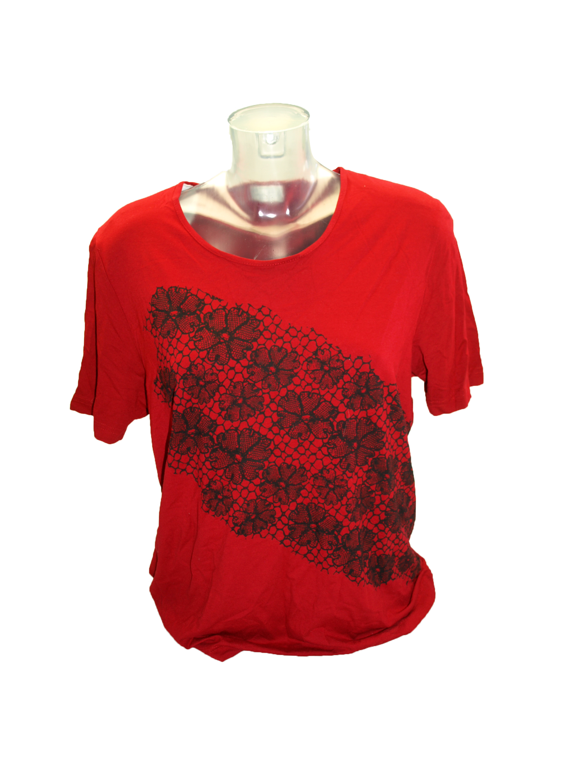 Damen T-Shirt mit Schulterpolster, Gr. M