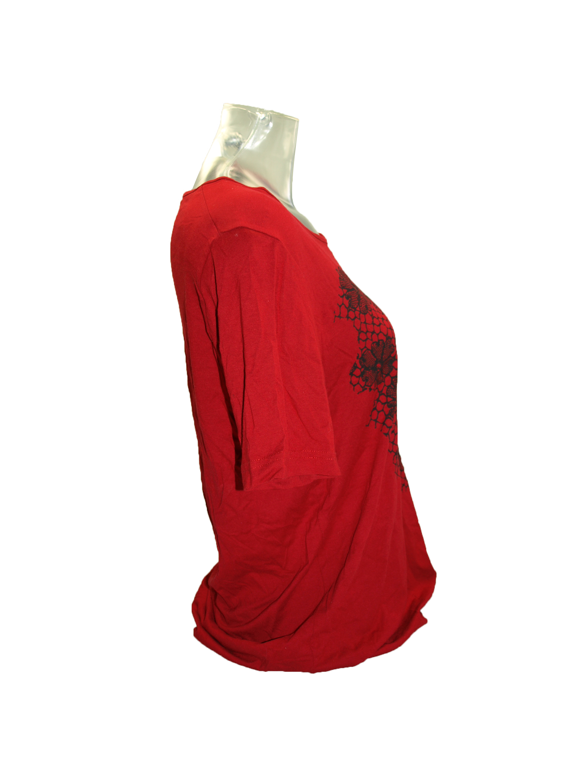Damen T-Shirt mit Schulterpolster, Gr. M